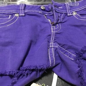 Miss Me colored denim shorts